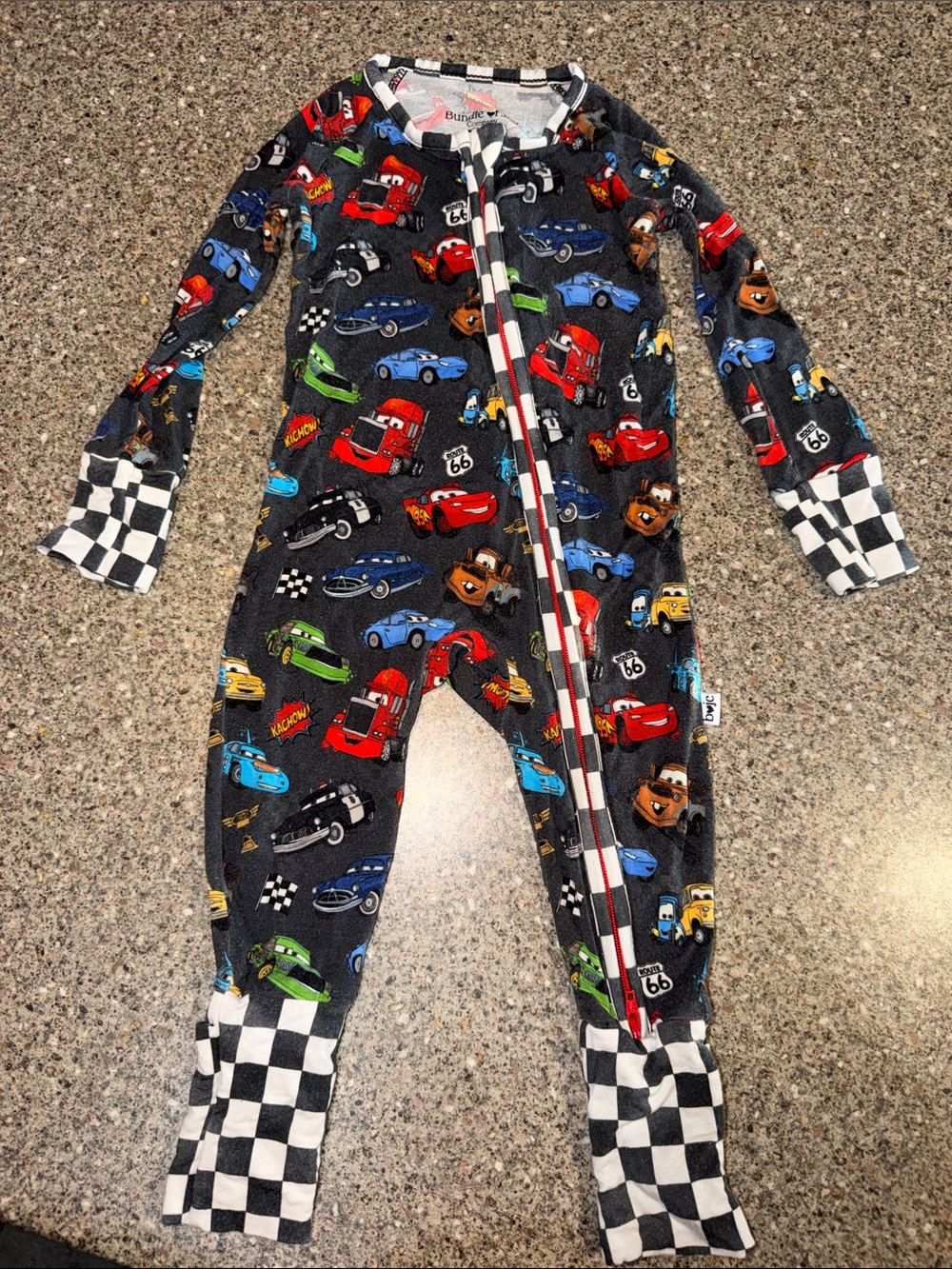Bundle of Joy Cars Character Footed One-Piece Pajamas